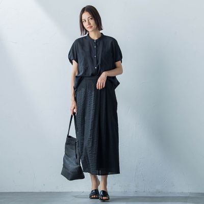 オーガンジーリップルスカート≪洗濯機で洗える≫