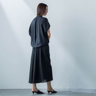 オーガンジーリップルスカート≪洗濯機で洗える≫