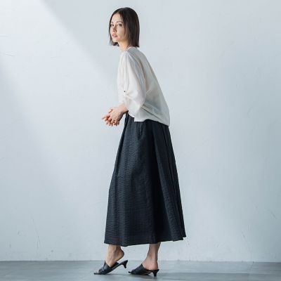 オーガンジーリップルスカート≪洗濯機で洗える≫