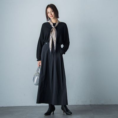 タフタフレアースカート≪洗濯機で洗える≫