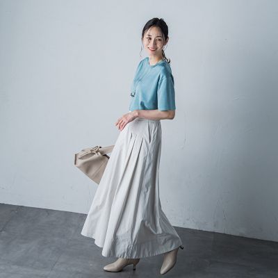 タフタフレアースカート≪洗濯機で洗える≫