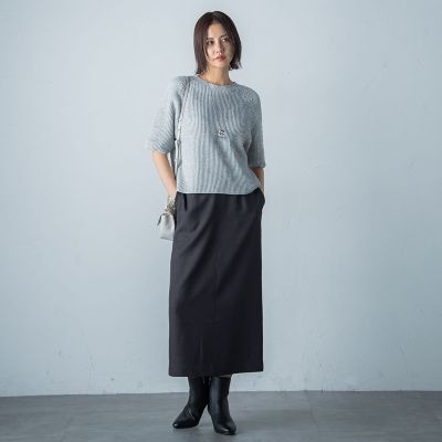 ツムギートメランジピンヘッドスカート≪洗濯機で洗える≫