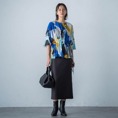 ツムギートメランジピンヘッドスカート≪洗濯機で洗える≫