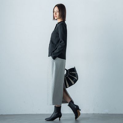 ツムギートメランジピンヘッドスカート≪洗濯機で洗える≫