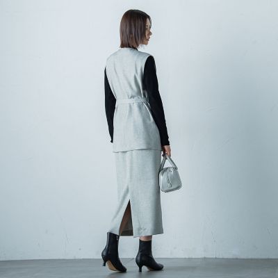 ツムギートメランジピンヘッドスカート≪洗濯機で洗える≫