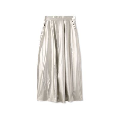 ＜LAUTREAMONT (Women)＞【ＷＥＢ＆一部店舗限定】フェイクレザーコクーンスカート