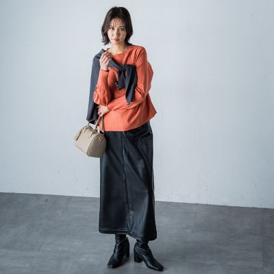 ２ＷＡＹ合皮スカート≪洗濯機で洗える≫