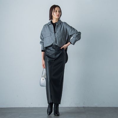 ２ＷＡＹ合皮スカート≪洗濯機で洗える≫