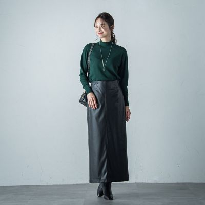 ２ＷＡＹ合皮スカート≪洗濯機で洗える≫