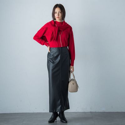 ２ＷＡＹ合皮スカート≪洗濯機で洗える≫