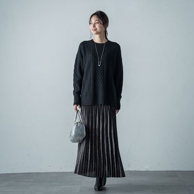 カタログ掲載】シャイニープリーツスカート≪洗濯機で洗える
