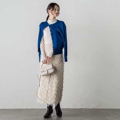 フリンジジャガードナロースカート
