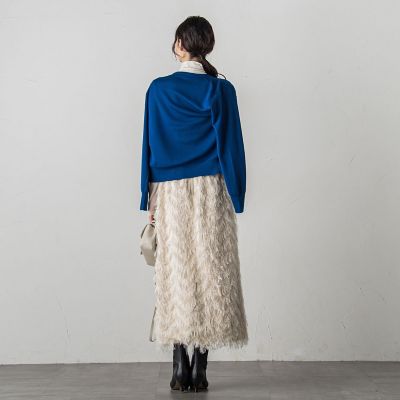 フリンジジャガードナロースカート