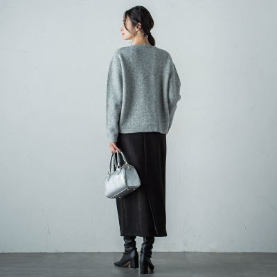 【ＷＥＢ限定】スエードナローロングスカート≪セットアップ対応／洗濯機で洗える≫