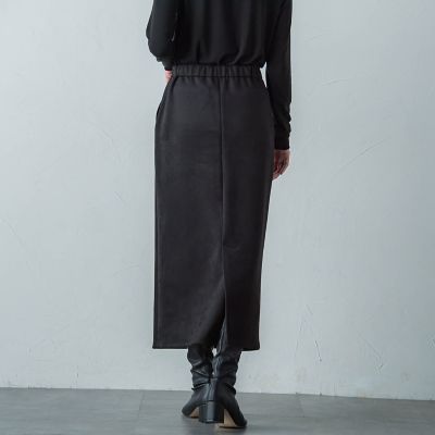 【ＷＥＢ限定】スエードナローロングスカート≪セットアップ対応／洗濯機で洗える≫
