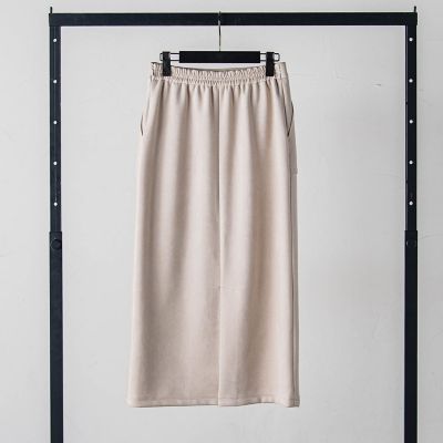 【ＷＥＢ限定】スエードナローロングスカート≪セットアップ対応／洗濯機で洗える≫