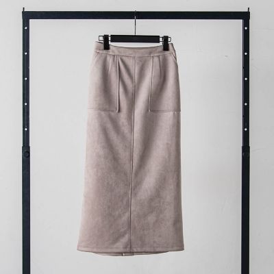 【ＷＥＢ限定】スエードナローロングスカート≪セットアップ対応／洗濯機で洗える≫