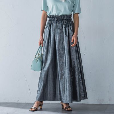 LAUTREAMONT (Women)/ロートレアモン フォイルギャザースカート≪手洗い可能≫