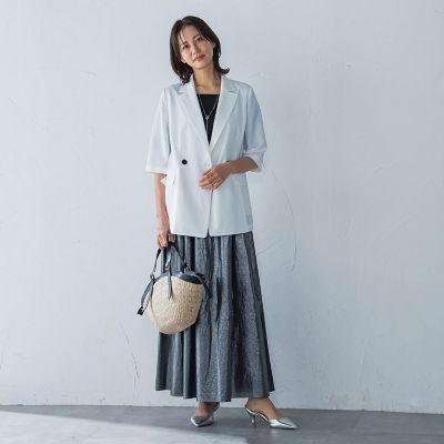 フォイルギャザースカート≪手洗い可能≫