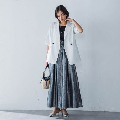 フォイルギャザースカート≪手洗い可能≫
