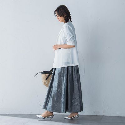 フォイルギャザースカート≪手洗い可能≫