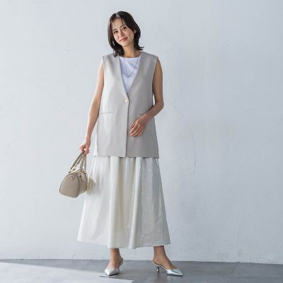 フォイルギャザースカート≪手洗い可能≫