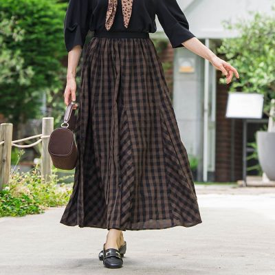 LAUTREAMONT (Women)/ロートレアモン ギンガムチェックスカート≪セットアップ対応／手洗い可能≫