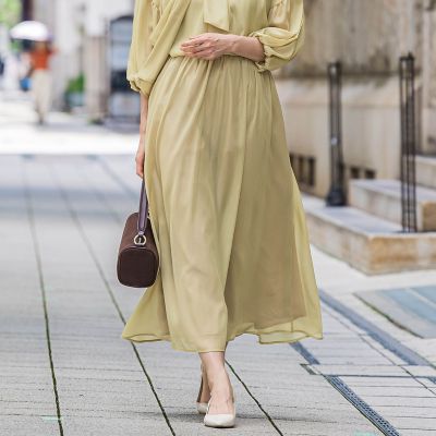 ＜LAUTREAMONT (Women)＞シアーブライト　リバーシブルスカート≪手洗い可能≫
