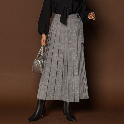 アシンメトリーコンビプリーツスカート | LAUTREAMONT (Women)/ロート