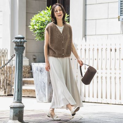 LAUTREAMONT (Women)/ロートレアモン エアリースエード調フレアスカート&#8810;洗濯機で洗える&#8811; 12ベージュ ロングスカート【三越伊勢丹/公式】