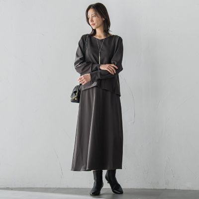 プロシェルジョーゼット フレアスカート ≪セットアップ対応／洗濯機で