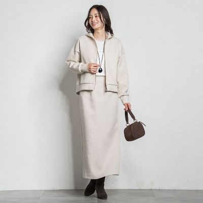 ＜LAUTREAMONT (Women)＞ｃｏｔｔｏｎ　Ａｉｒ　ナロースカート≪洗濯機で洗える≫