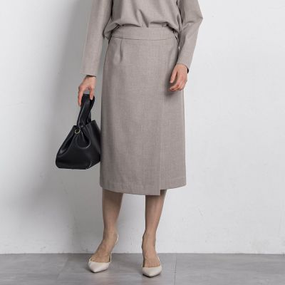 LAUTREAMONT (Women)/ロートレアモン 両面起毛ストレートスカート&#8810;洗える/セットアップ対応&#8811; 12ベージュ ひざ丈スカート【三越伊勢丹/公式】