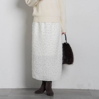 LAUTREAMONT (Women)/ロートレアモン エディター東原妙子 × LAUTREAMONT /フェザージャカードタイトスカート 01ホワイト ロングスカート【三越伊勢丹/公式】