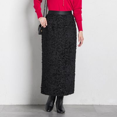 LAUTREAMONT (Women)/ロートレアモン エディター東原妙子 × LAUTREAMONT /フェザージャカードタイトスカート 04ブラック ロングスカート【三越伊勢丹/公式】