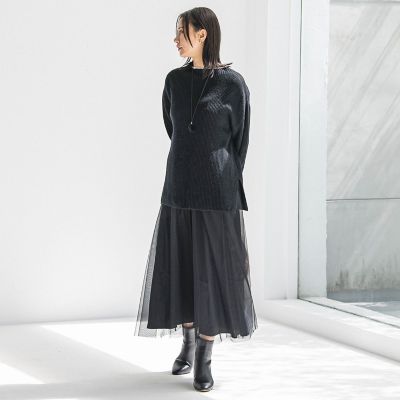 ＜LAUTREAMONT (Women)＞パウダーサテンリバーシブルスカート