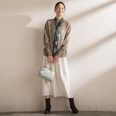 ウールブレンドストレッチフレアスカート≪セットアップ対応／手洗い