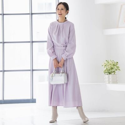 ウールブレンドストレッチフレアスカート≪セットアップ対応／手洗い