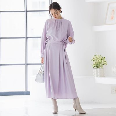 ウールブレンドストレッチフレアスカート≪セットアップ対応／手洗い