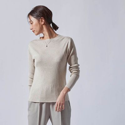 【SALE】LAUTREAMONT (Women)/ロートレアモン ストレッチ素材のリブニット 12ベージュ トップス【三越伊勢丹/公式】