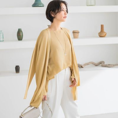 【SALE】LAUTREAMONT (Women)/ロートレアモン ELTONミドルゲージカーディガン 08イエロー トップス【三越伊勢丹/公式】