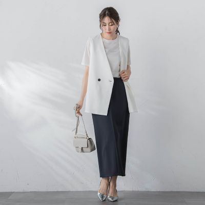 【ＷＥＢ限定】【３サイズ】５分袖ニットＴシャツ≪洗濯機で洗える≫