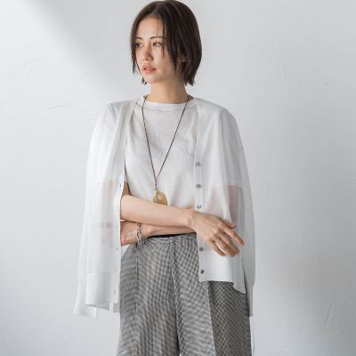 ＜LAUTREAMONT (Women)＞【ＷＥＢ限定】さらさらシアーニットカーディガン≪手洗い可能≫