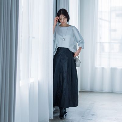 ラメ混ニットプルオーバー≪手洗い可能≫