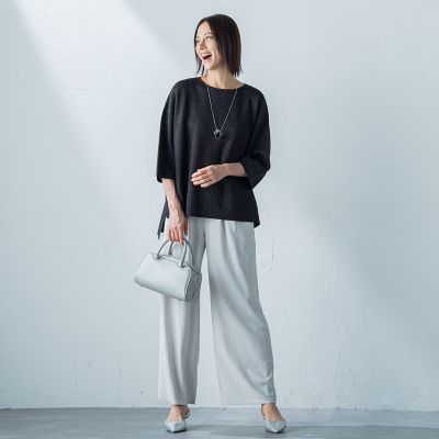 ラメ混ニットプルオーバー≪手洗い可能≫