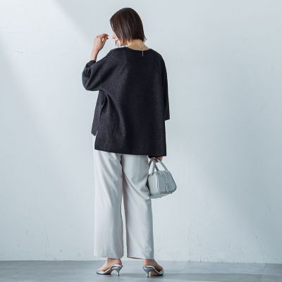 ラメ混ニットプルオーバー≪手洗い可能≫
