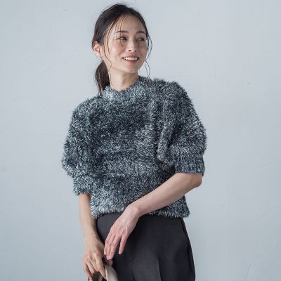 【ＷＥＢ＆一部店舗限定】メタリックフェザーニットプルオーバー