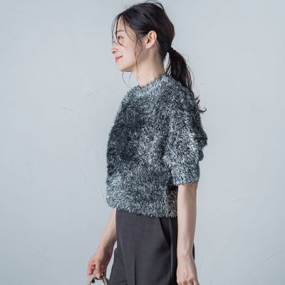 【ＷＥＢ＆一部店舗限定】メタリックフェザーニットプルオーバー