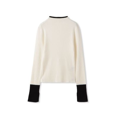 【ＷＥＢ＆一部店舗限定】袖配色モックネックニット