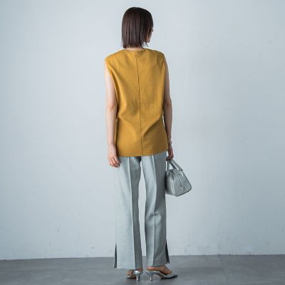 コットン混スムースベスト≪手洗い可能≫